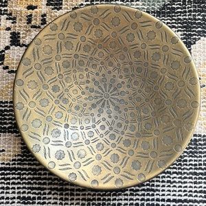 Brass pedestal bowl